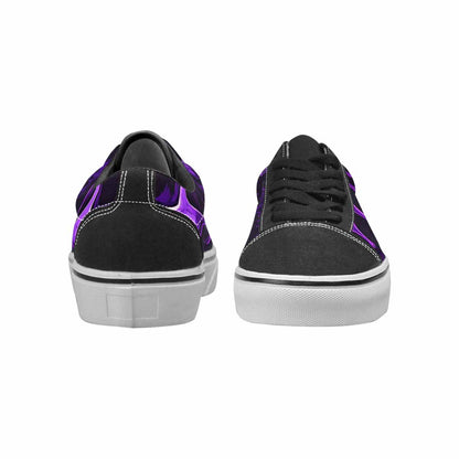 WOMEN'S Monochrome Purple Skeletons × Lace-Up Canvas Y2K Shoes