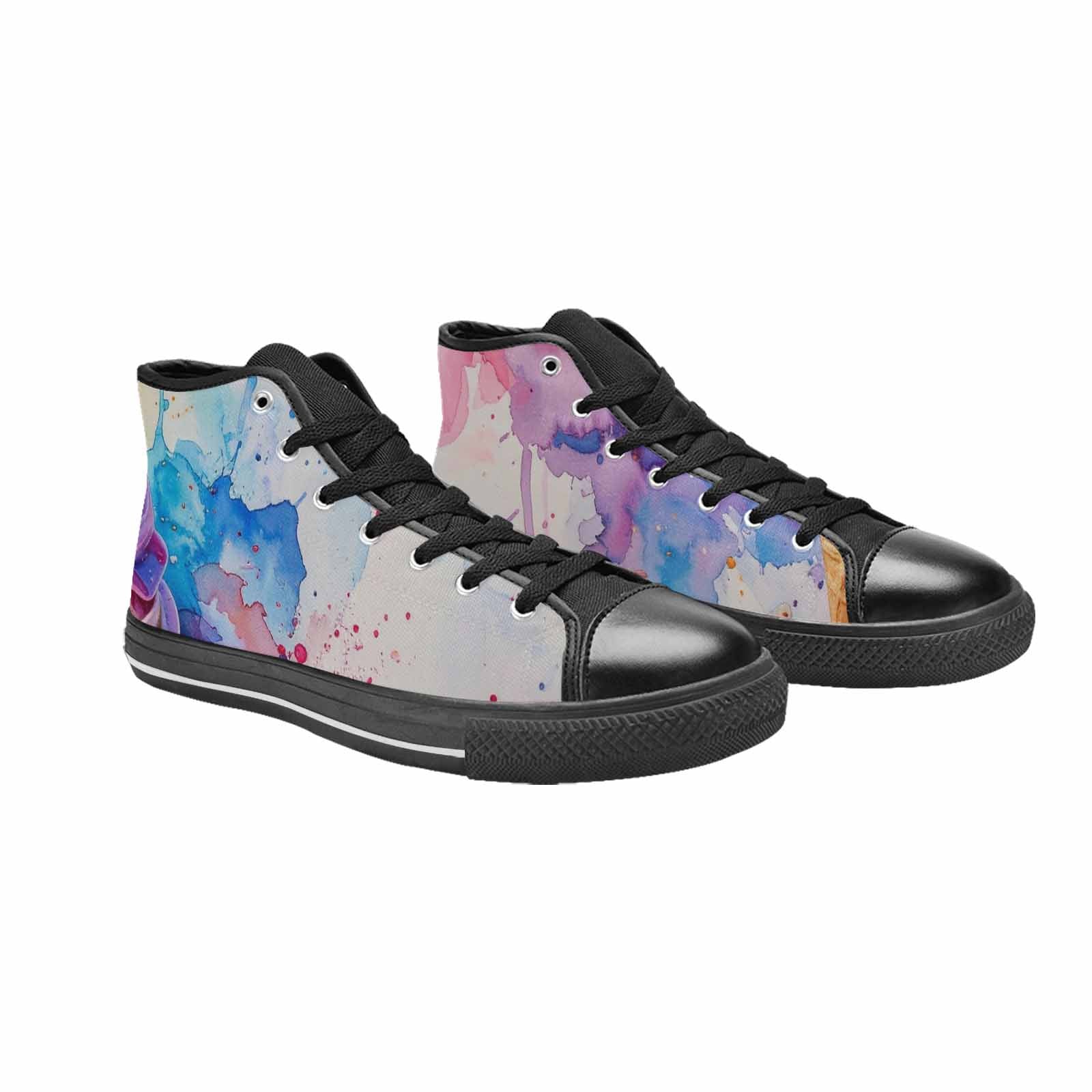 MEN'S Melting Icecream Collage High Top Canvas Vibrant Chaos Custom Sneakers