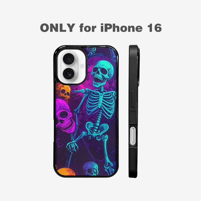 iPhone 16 Case — Glowing Skeleton Pattern Hundreds Of Small, Unique Phone Case Design