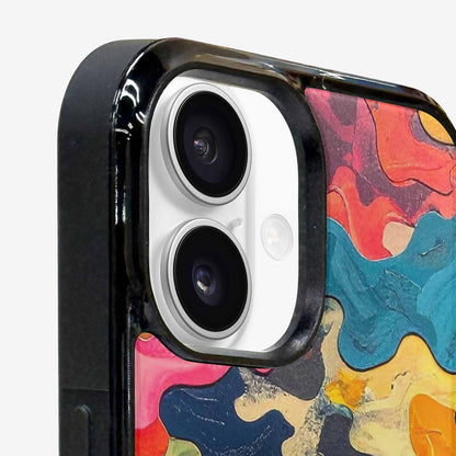 iPhone 16 Case — Camo Patches Full Color Vibrant Camo, Original Design Phone Case