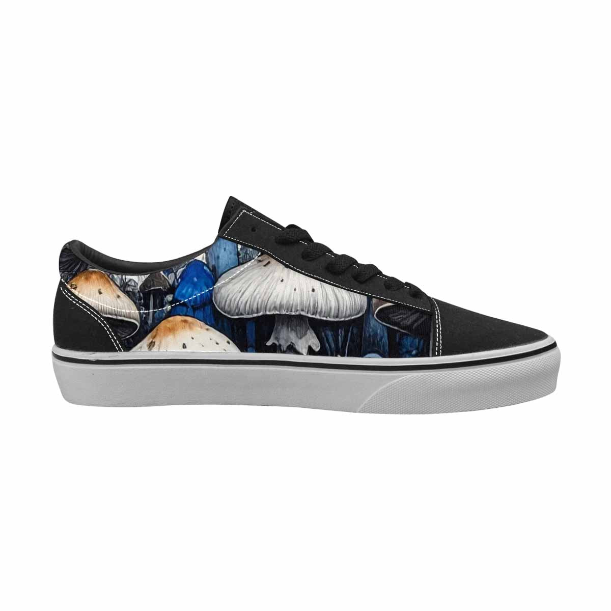 WOMEN'S Mushrooms (general) Lace-Up Canvas Cottagecore Sneakers