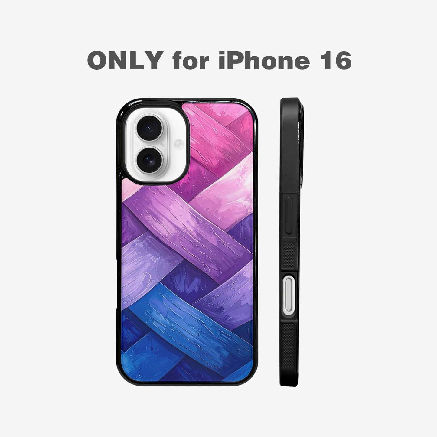 iPhone 16 Case — Bisexual Flag Color Theme Small Rainbow, Custom Phone Case