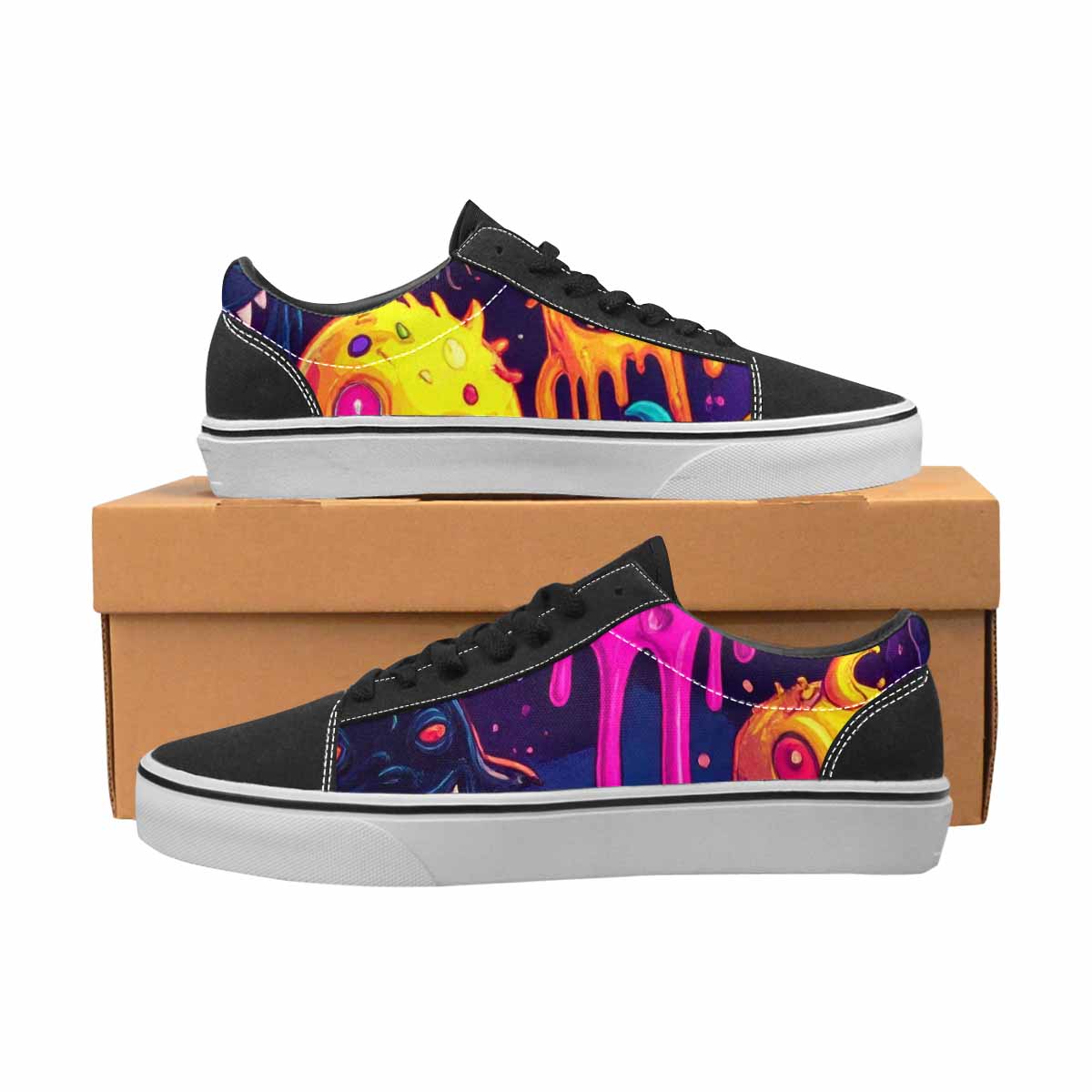 WOMEN'S Ice Cream Monsters  Lace-Up Canvas Dreamcore Shoes
