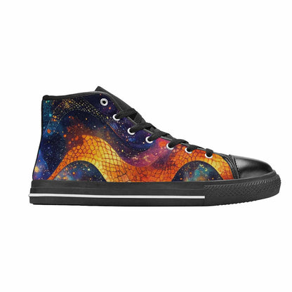 MEN'S Galaxy Snake Print High Top Canvas Surreal Sneakers