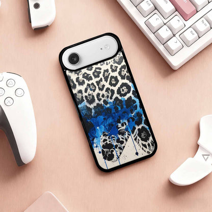 iPhone 17 Air Case — Animal Print Black Blue Ink Animal, Custom Phone Case