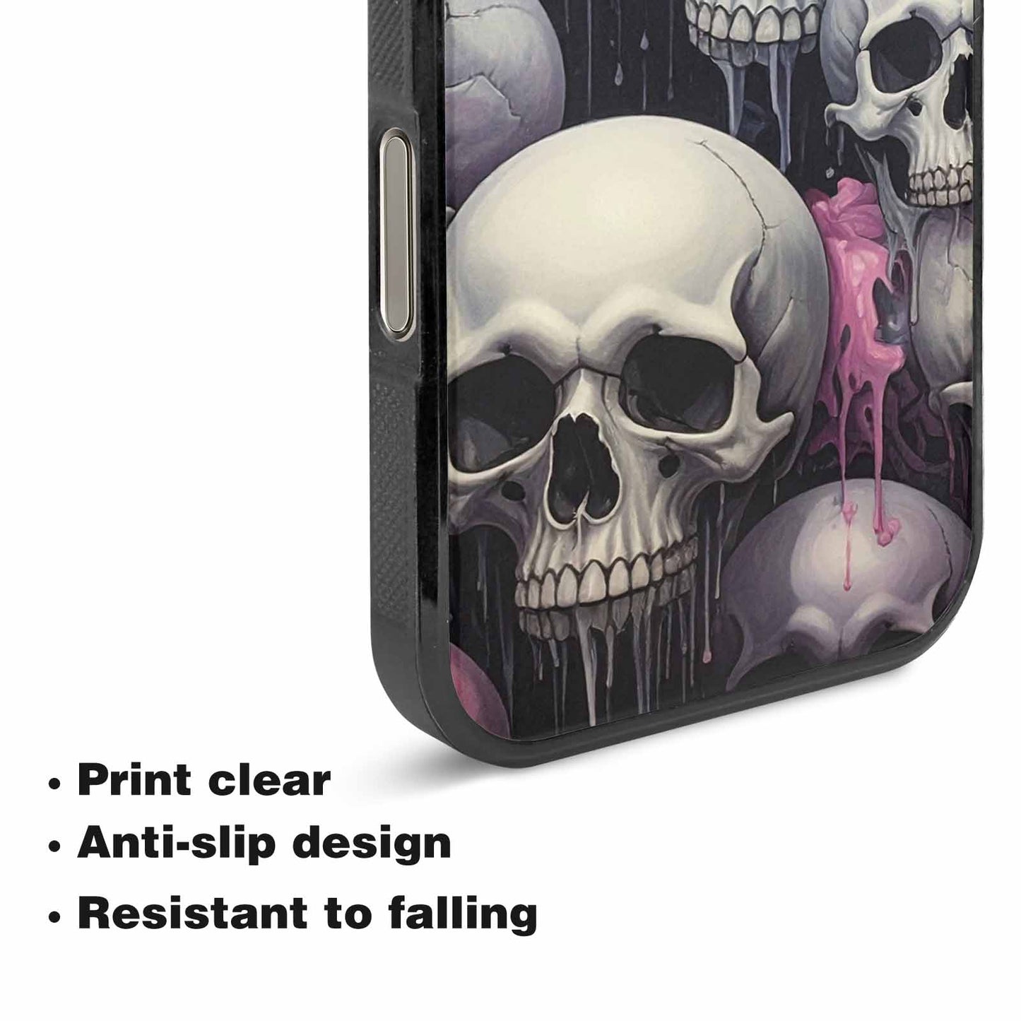 iPhone 16 Pro Case — Dark Black And White Color Tone, Custom Art Phone Cover