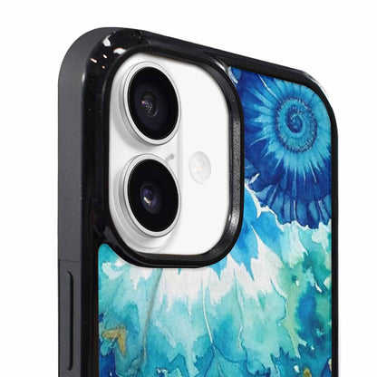 iPhone 17 Case — Tie Dye Ocean Blues Tie Dye, Personalized Phone Case