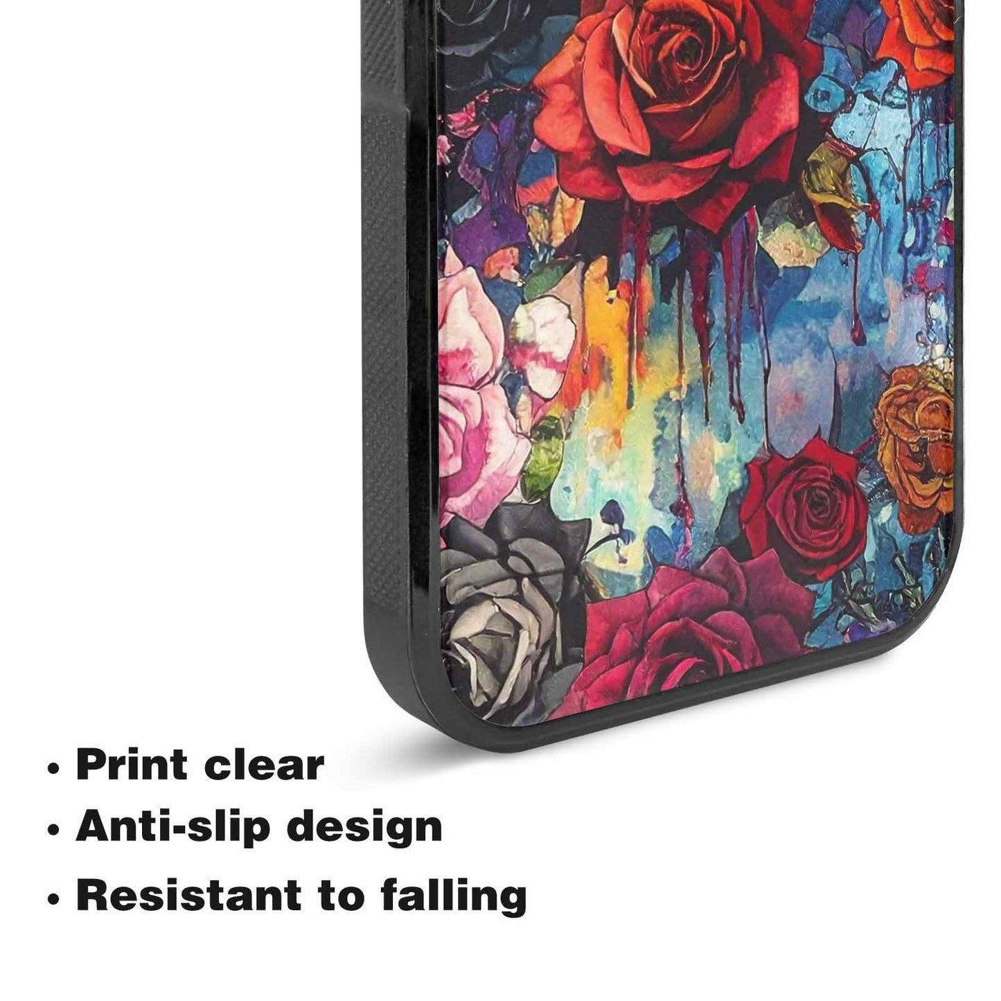 iPhone 15 Plus Case — Gothic Rose Gothic Roses Pattern Hundreds, Custom Made Phone Cover