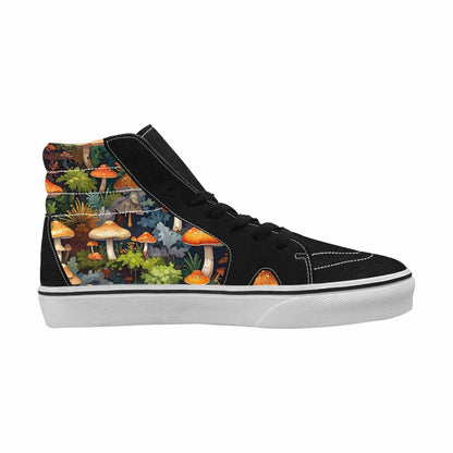 MEN'S Mushrooms  Camo Mushrooms High Top Canvas Vibrant Chaos Custom Sneakers