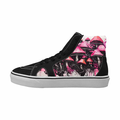 MEN'S Rainbow Drip Mushrooms High Top Canvas Neon Fantasy Shoes