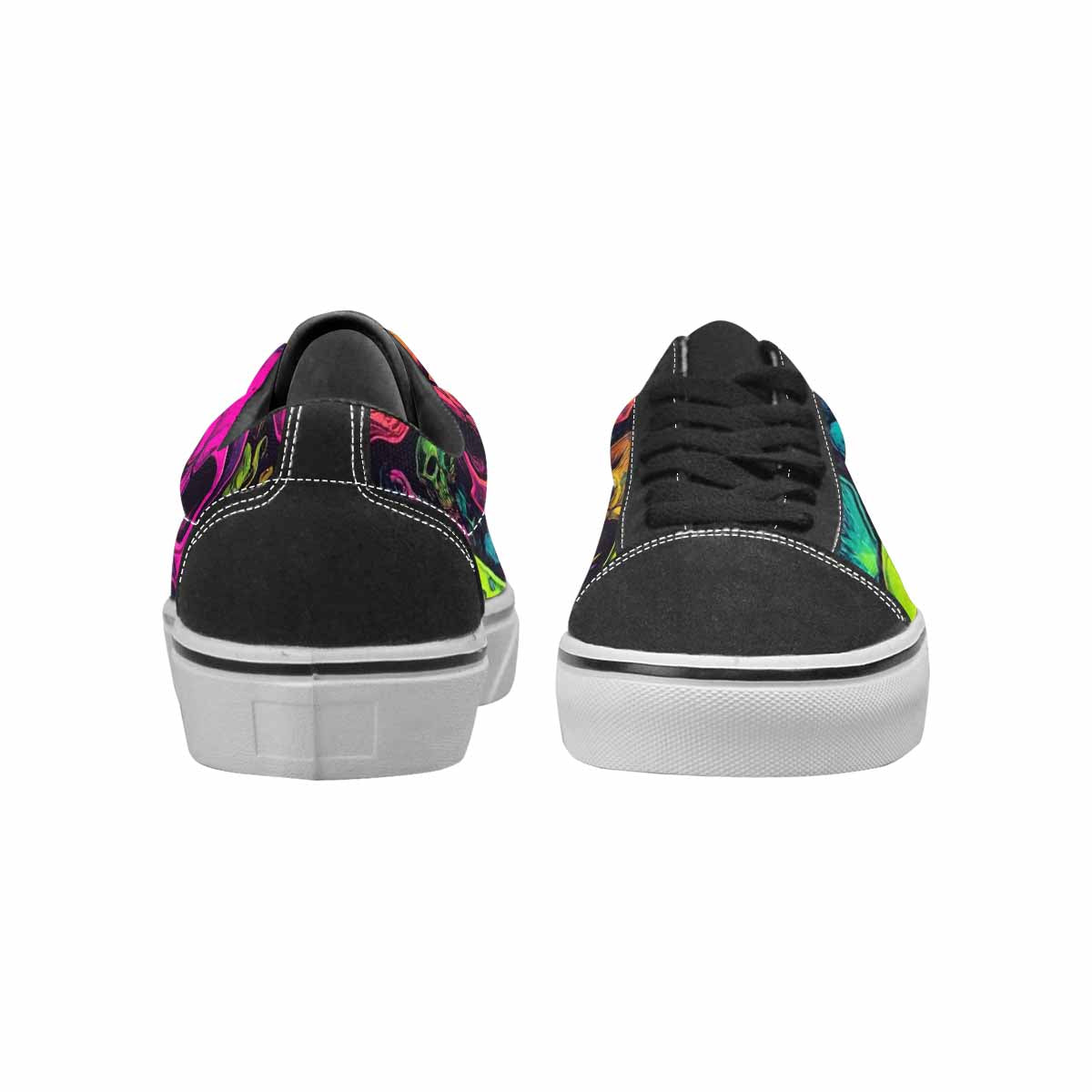 MEN'S Skulls - Neon Canvas Lace-Up Vibrant Chaos Shoes