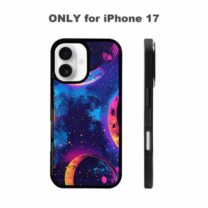 iPhone 17 Case — Neon Winter Moon Cartoon Cute, Original Design Phone Case