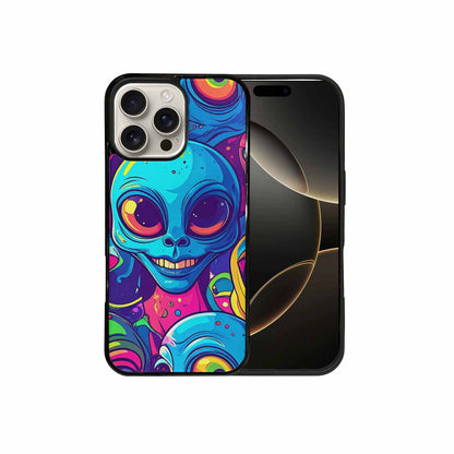 iPhone 16 Pro Max Case — Alien Ufo Cartoon, Unique Phone Case Design