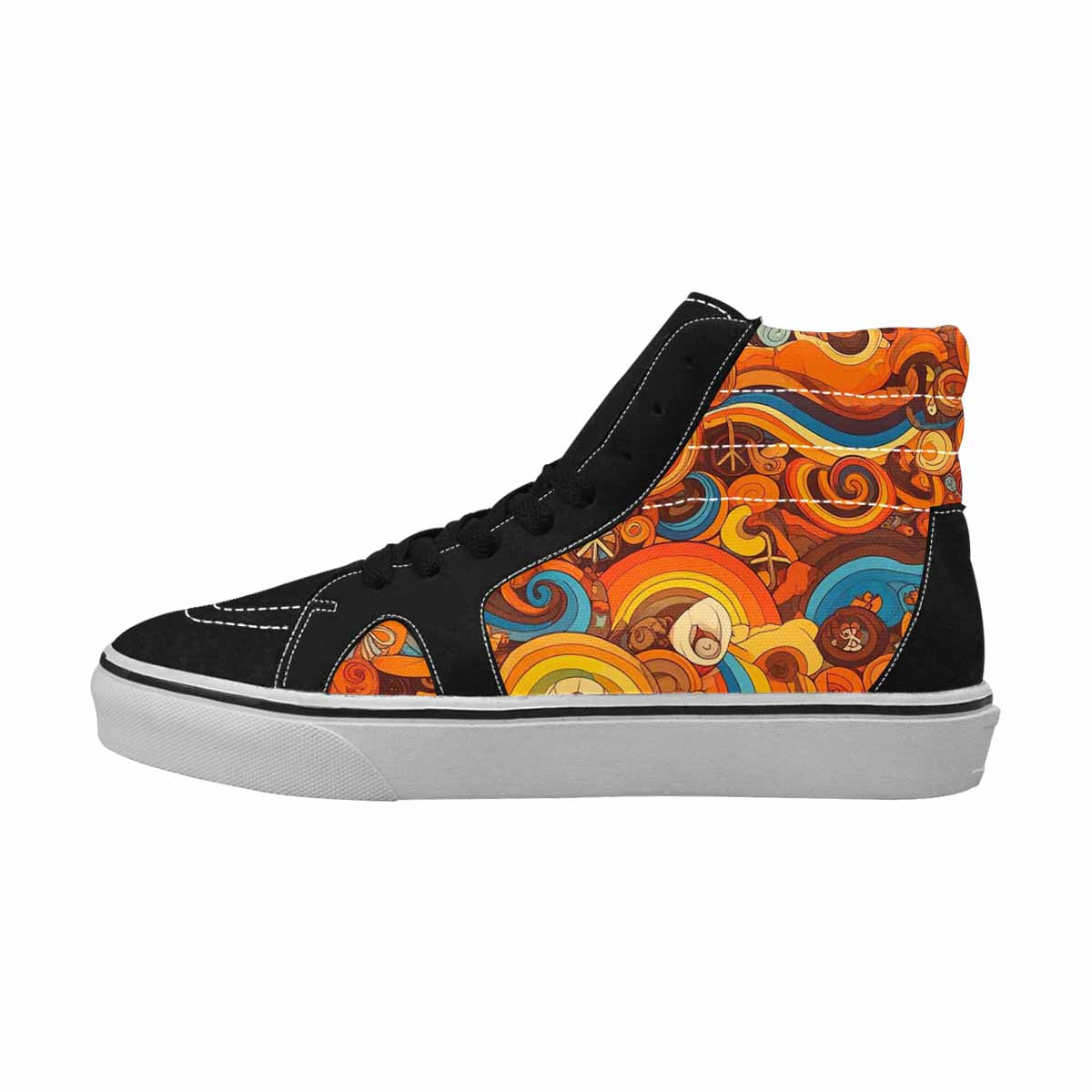 MEN'S Groovy 70S Peace High Top Canvas Aesthetic Custom Shoes