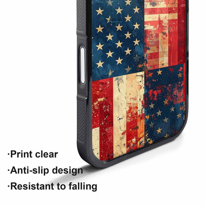 iPhone 17 Pro Case — Small American Flag Stars And Galaxy, Custom Printed Phone Case
