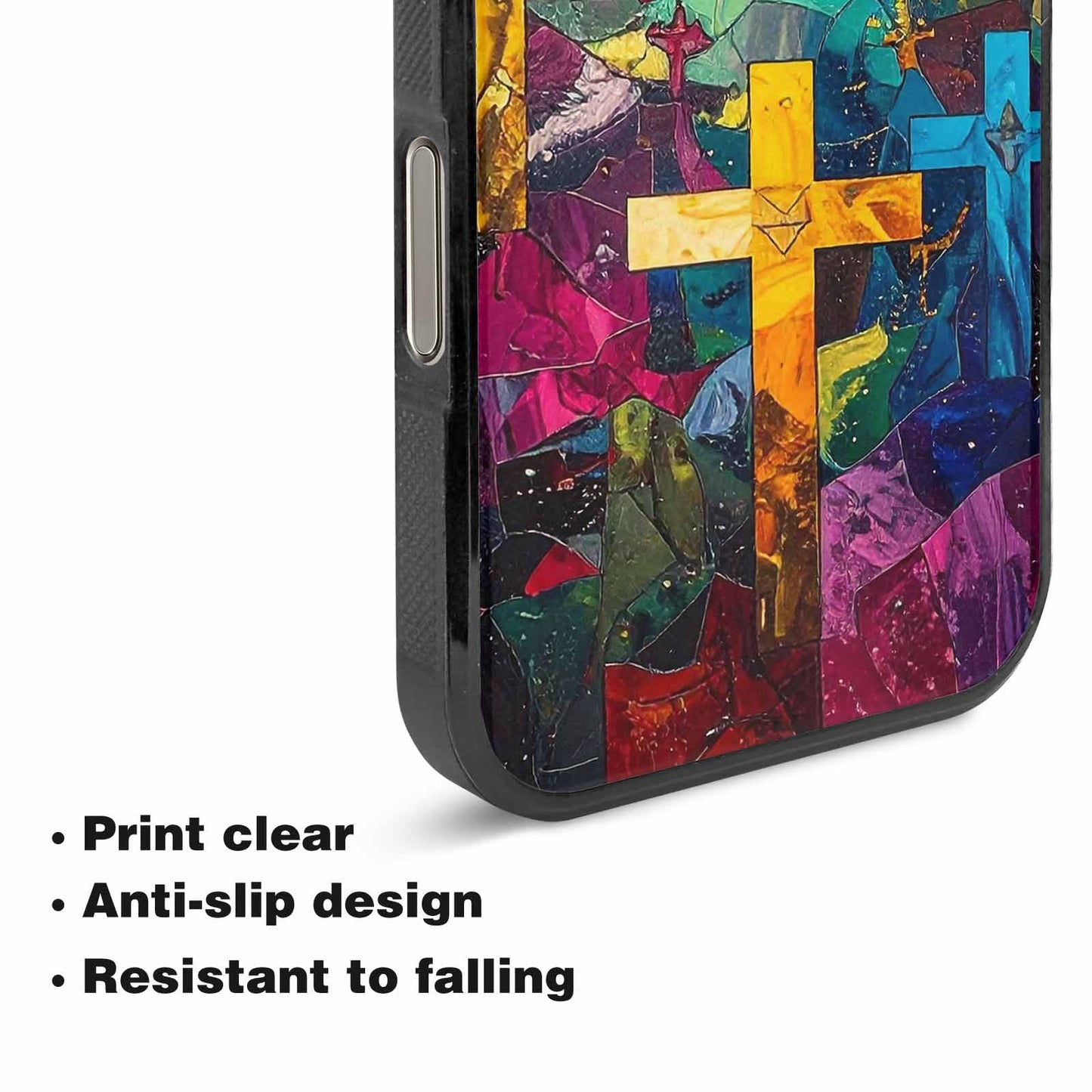 iPhone 16 Pro Max Case — Faith Cross And Faith Icons Pattern, Customized Protective Case
