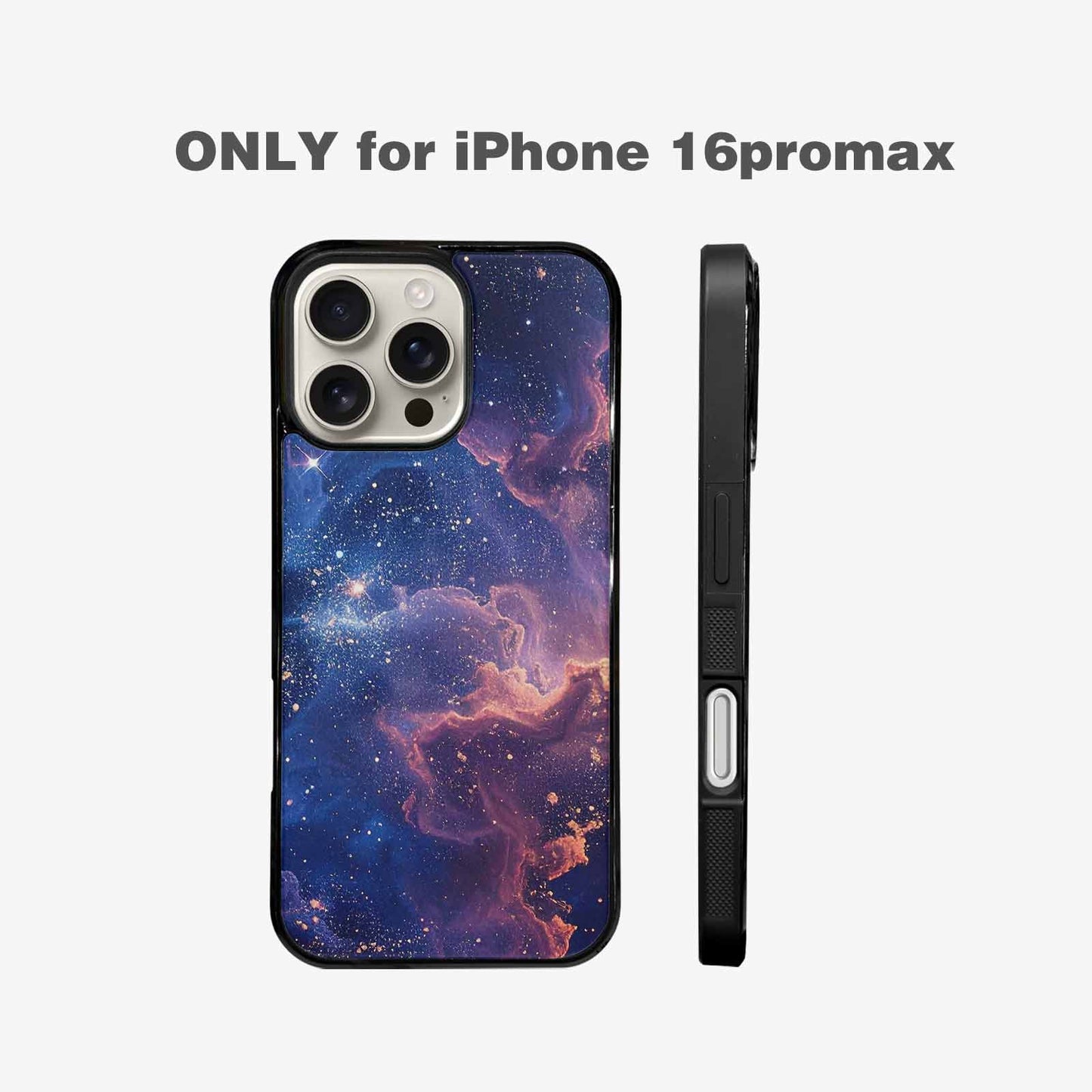 iPhone 16 Pro Max Case — Nebula Texture With Dense Star Cluster, Custom Print Case Cover