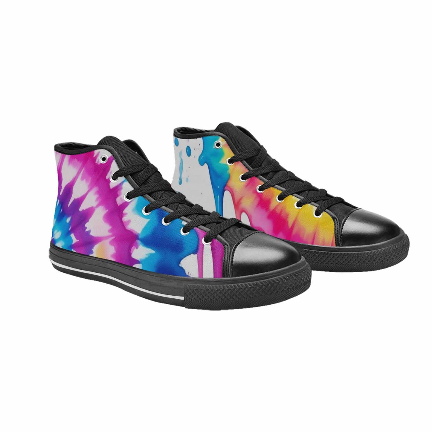 WOMEN'S Tie Dye Drip High Top Canvas Dreamcore Custom Sneakers