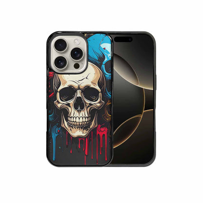 iPhone 16 Pro Case — Dripping Skulls Collage, Original Design Phone Case