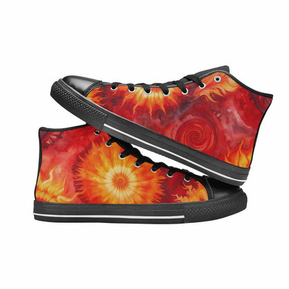MEN'S Tie Dye - High Top Canvas Grunge Shoes