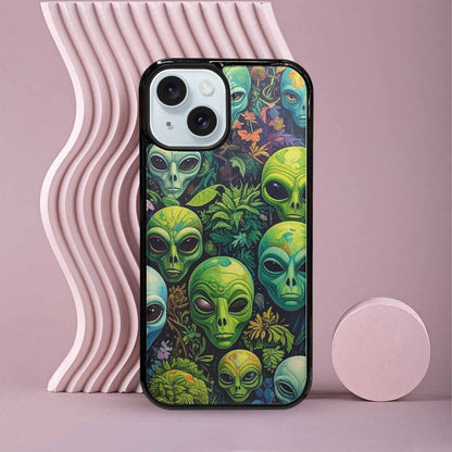 iPhone 15 Case — Aliens Pattern Hundreds Of Sma Ajm, Custom Print Case Cover