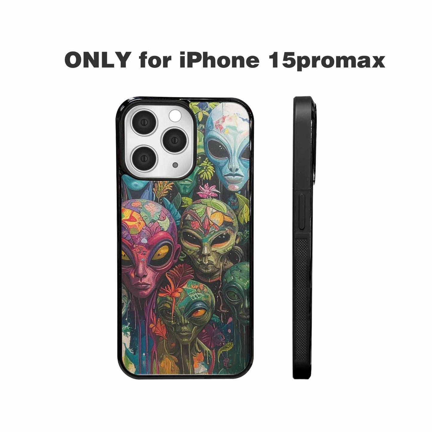 iPhone 15 Pro Max Case — Aliens Pattern Hundreds Of Sma Cbj, Unique Phone Case Design
