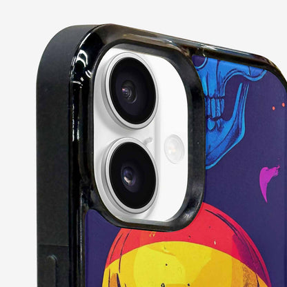 iPhone 16 Case — Pride Flag Skulls Seamless Pattern Vibrant, Custom Phone Case