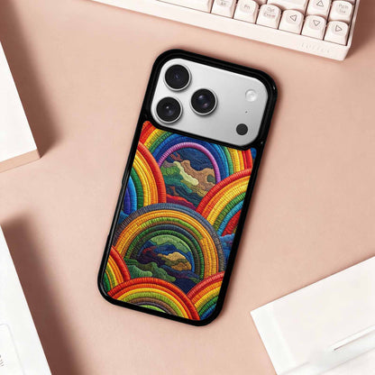 iPhone 17 Pro Case — Vivid Camo Rainbow Arc Camo, Original Design Phone Case