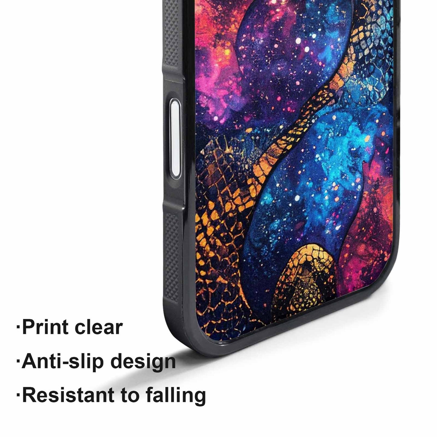 iPhone 17 Air Case — Snake Print Galaxy Seamless Pattern Animal, Custom Phone Case