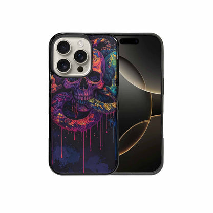 iPhone 16 Pro Case — Snakes And Skulls Collage Custom, Custom Print Case Cover