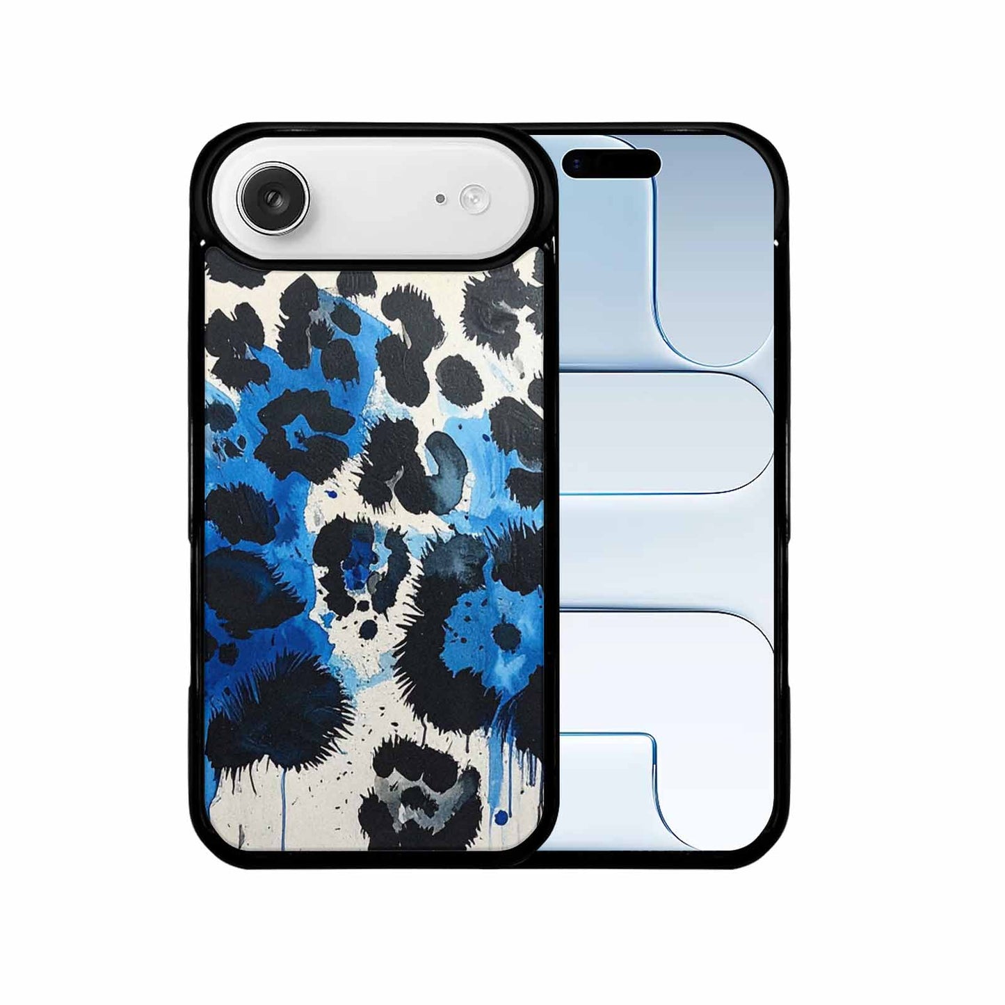 iPhone 17 Air Case — Animal Print Black Blue Ink Animal, Custom Made Phone Cover