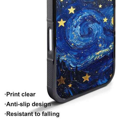iPhone 17 Pro Max Case — Swirling Deep Blue Night Galaxy Space, Personalized Phone Case