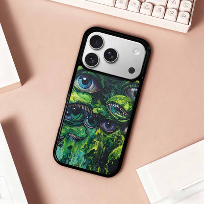 iPhone 17 Pro Case — Seamless Repeating Pattern Of Overlapping Cartoon, Custom Designed Case Cover