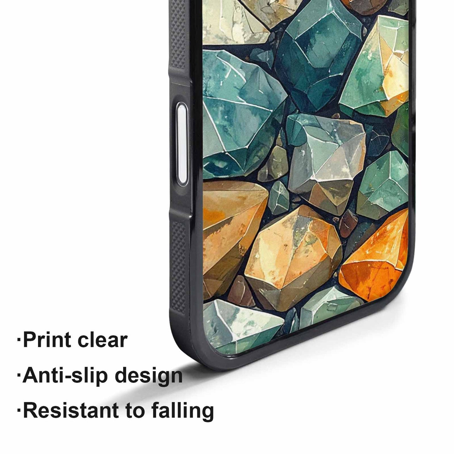 iPhone 17 Air Case — Glossy Reptile Crystal Shard Original Art, Custom Print Case Cover