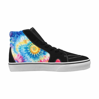 WOMEN'S Tie Dye Swirl High Top Canvas Dark Academia Shoes