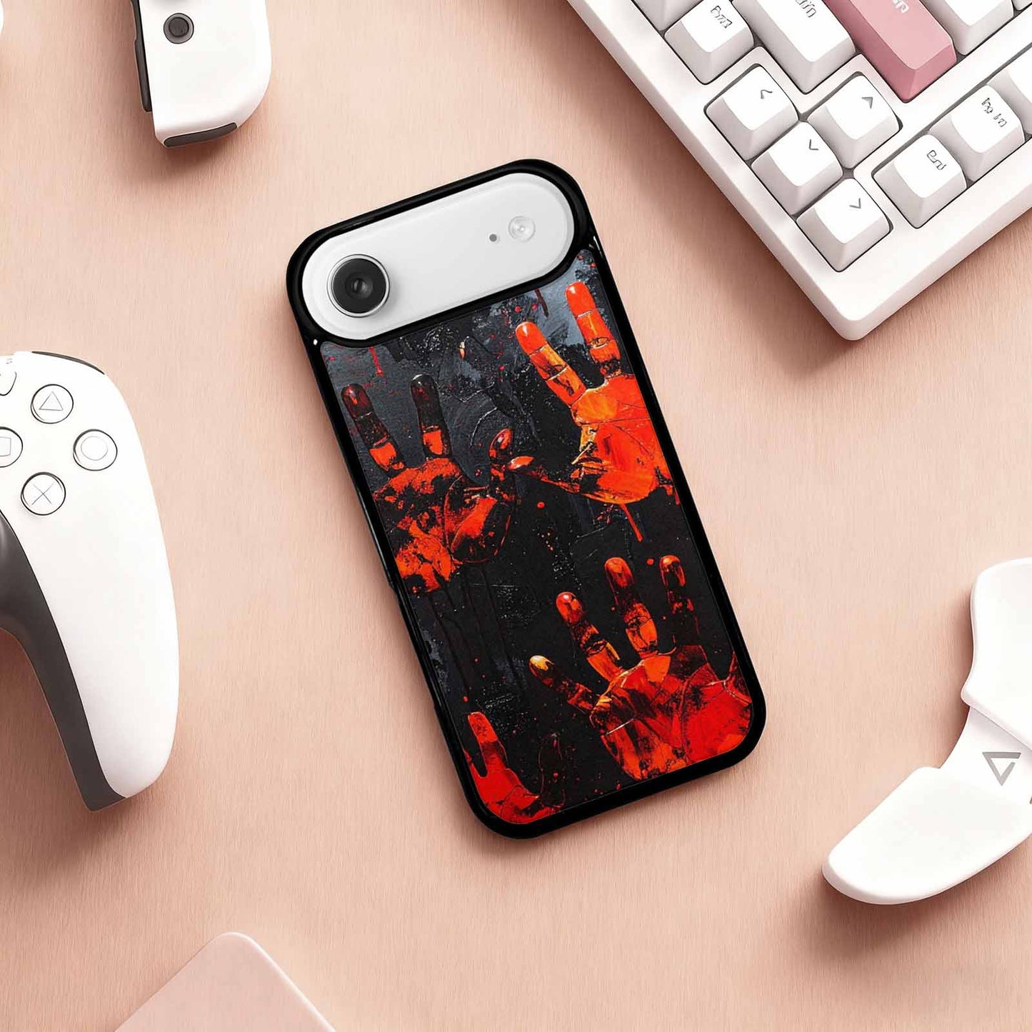 iPhone 17 Air Case — Halloween Splatter Handprint, Custom Phone Case