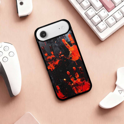 iPhone 17 Air Case — Halloween Splatter Handprint, Custom Phone Case