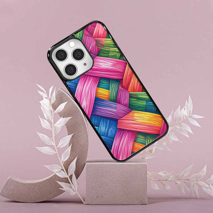 iPhone 15 Pro Max Case — Polysexual Flag Color Theme Small Rainbow, Custom Printed Phone Case