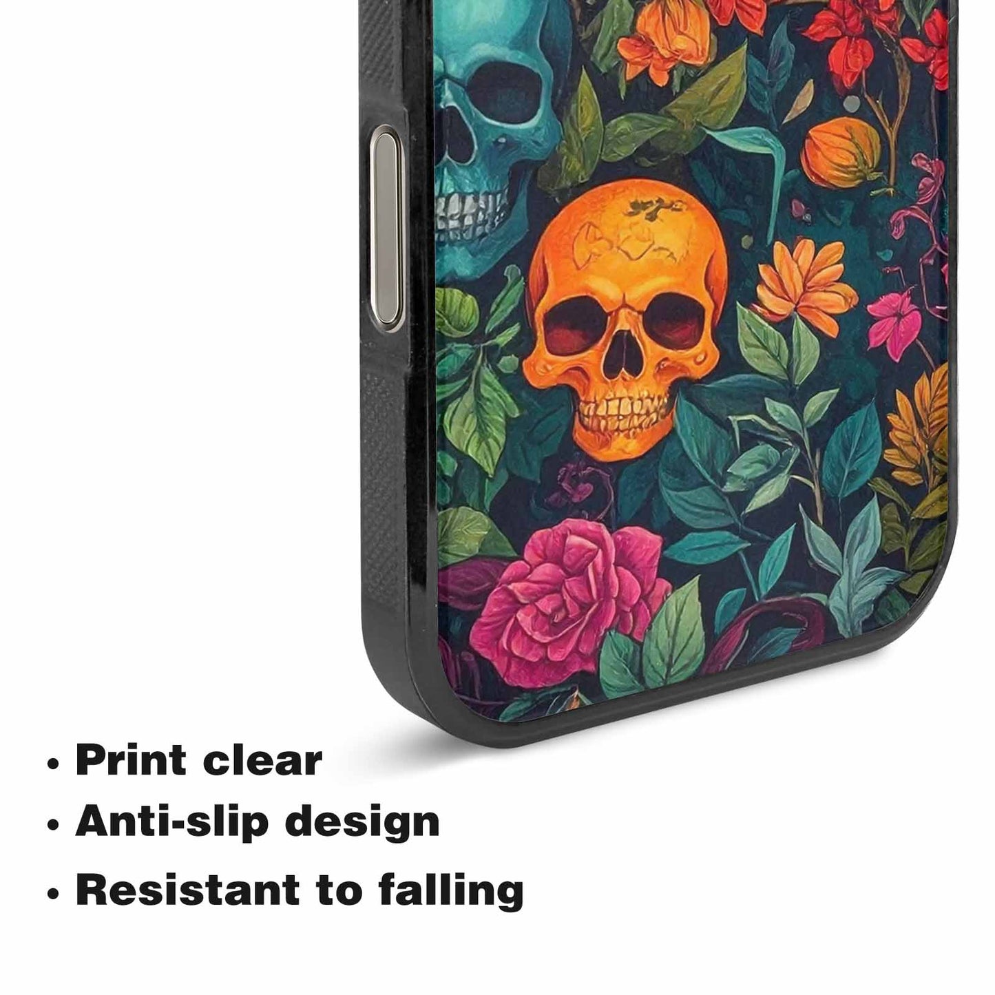 iPhone 16 Pro Case — Skulls Botanicalskulls Pattern B2f Personalized Phone, Custom Phone Case