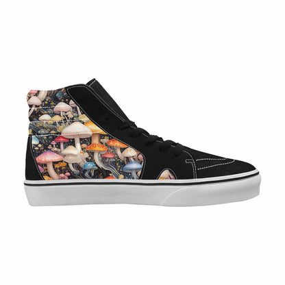 MEN'S Mushrooms High Top Canvas Kaleidoscope Custom Sneakers