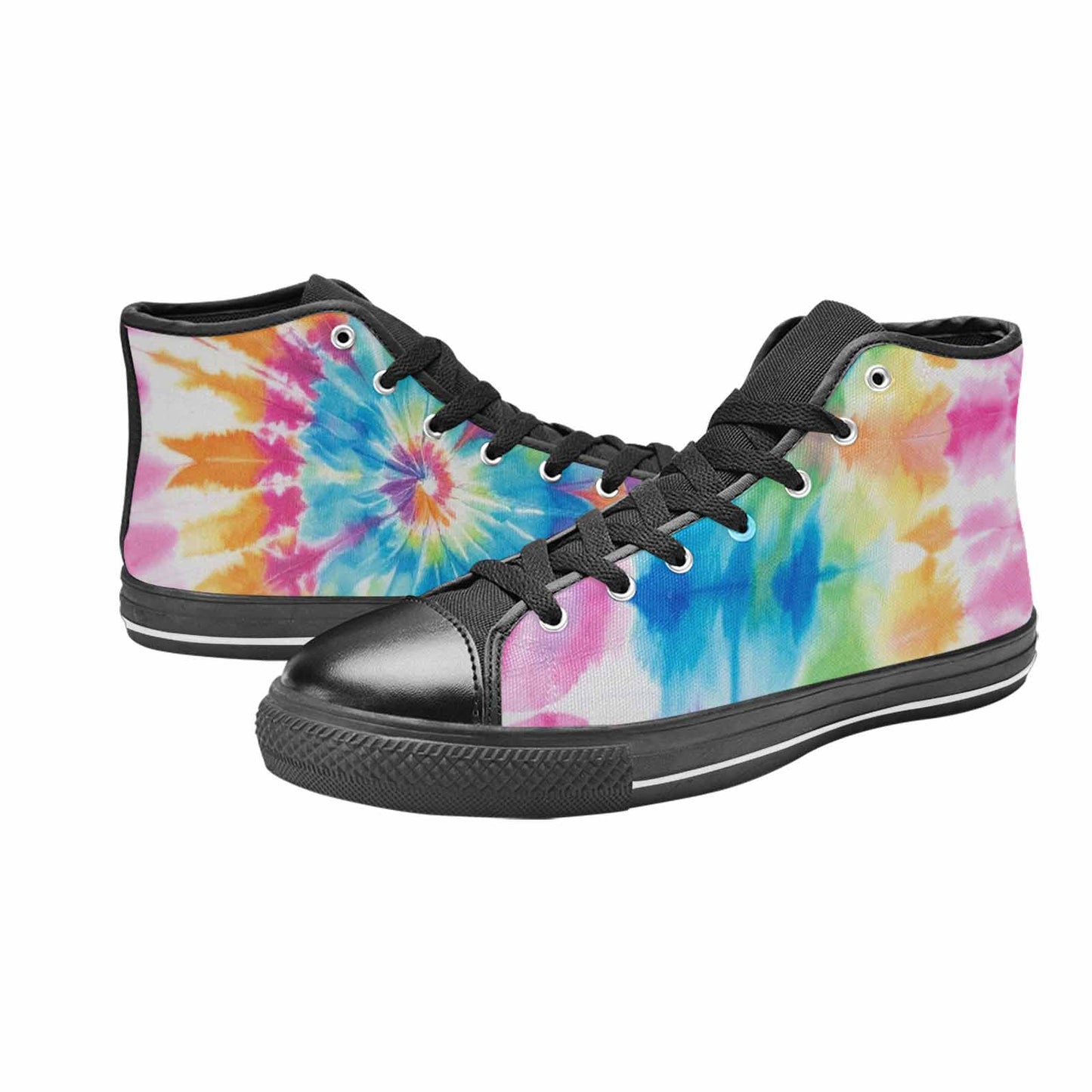 WOMEN'S Tie Dye Rainbow Twist High Top Canvas Vivid Sneakers