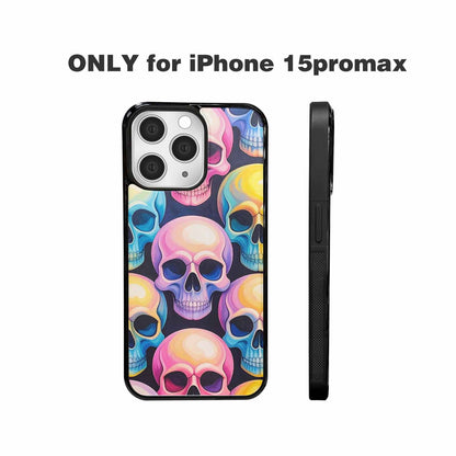 iPhone 15 Pro Max Case — Dripping Candy Skulls Custom, Custom Printed Phone Case
