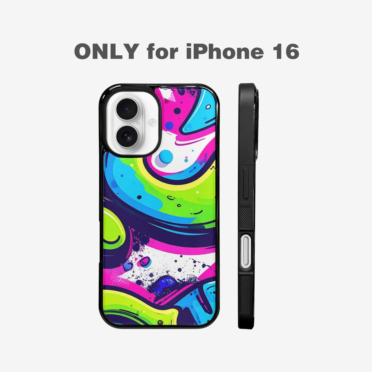 iPhone 16 Case — Acid Wash Cartoon, Custom Phone Case