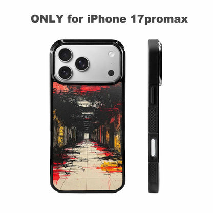 iPhone 17 Pro Max Case — Black &amp; Red Ink Galaxy Space, Custom Print Case Cover