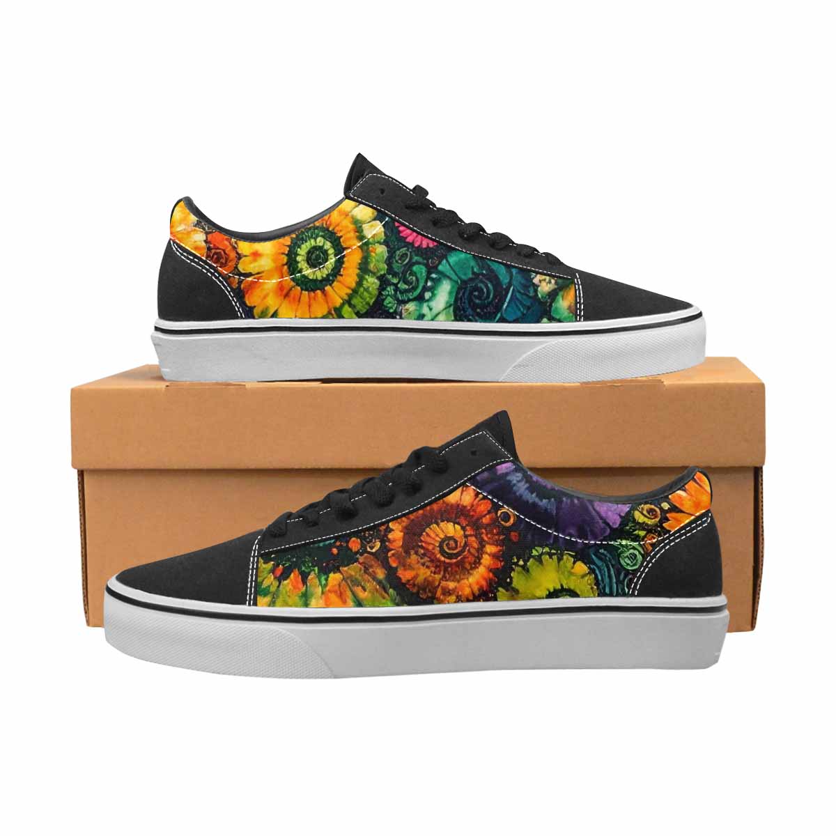 WOMEN'S Tie Lace-Up Canvas Vivid Custom Sneakers