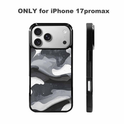 iPhone 17 Pro Max Case — Grey Camo Print Camo, Custom Printed Phone Case