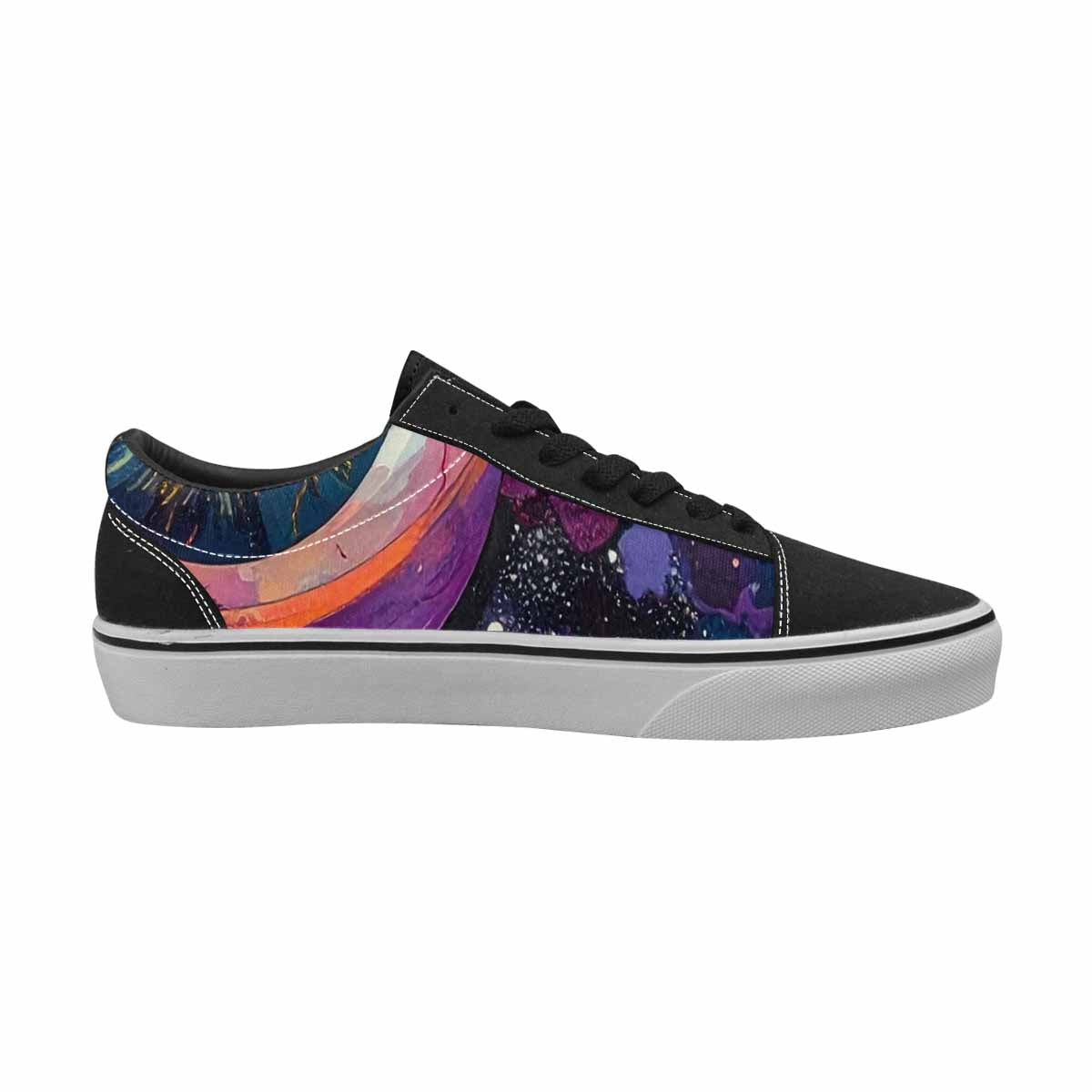 MEN'S Cartoon Eyeballs Galaxy Canvas Lace-Up Surreal Custom Shoes