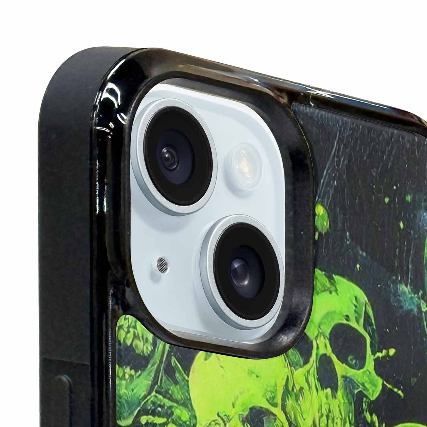 iPhone 15 Plus Case — Skeletons Neon Green Glowskele Ou7 Personalized, Customized Protective Case
