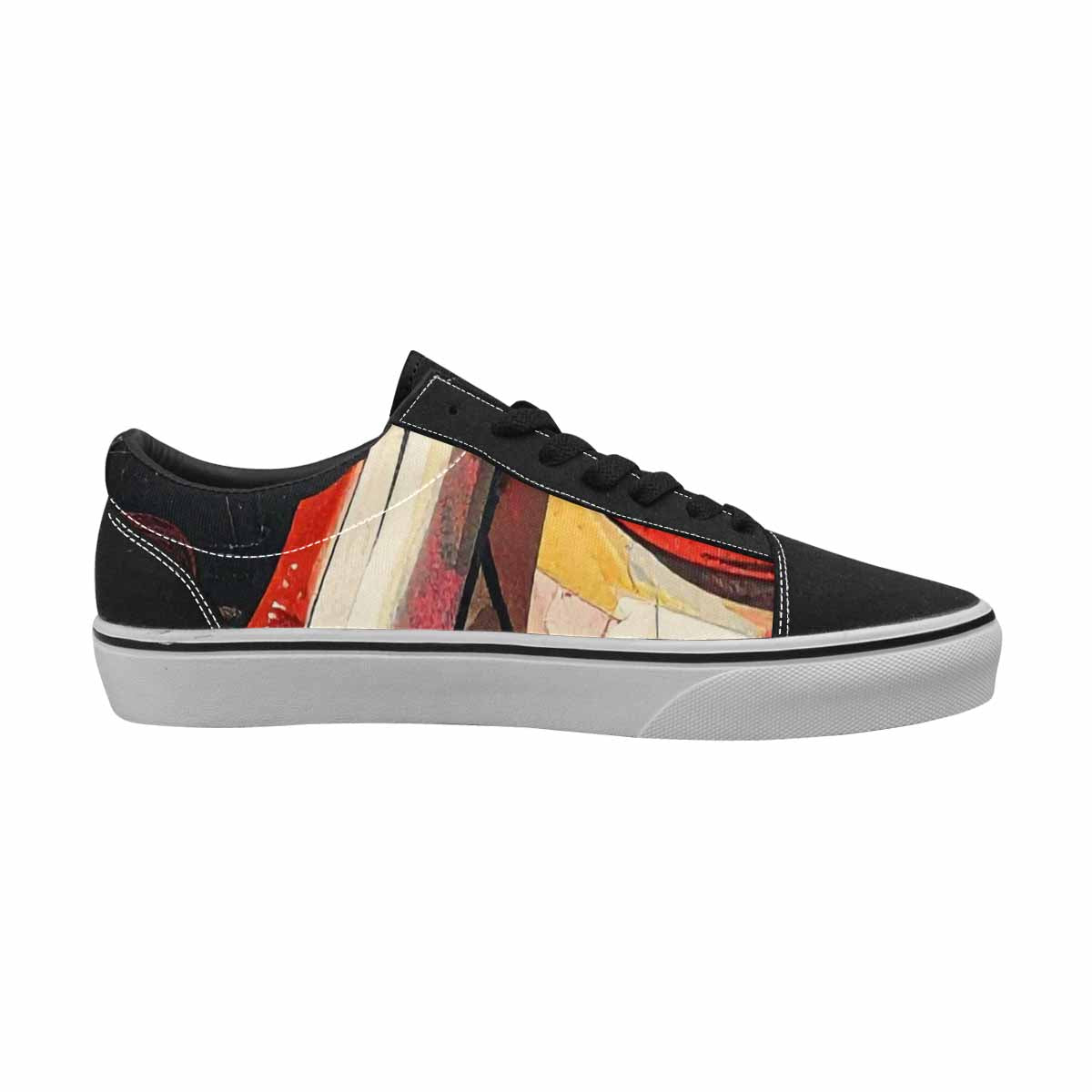 WOMEN'S Googly Cartoon Mouths Canvas Lace-Up Surreal Shoes