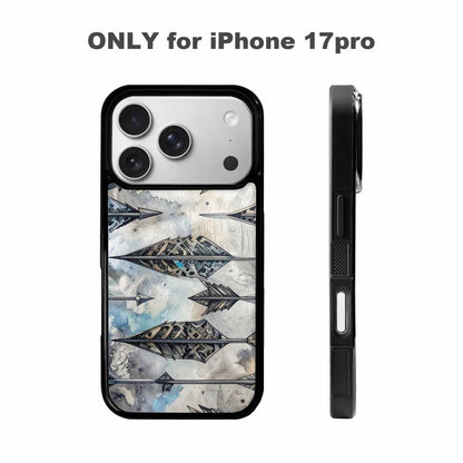 iPhone 17 Pro Case — Iridescent Leopard Print Arrow Animal Print, Custom Designed Case Cover